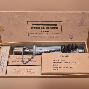 Vtg Kemode "Quick Shot" QS-200 Thermite Soldering Iron with 3 Tips (FULL BOX)